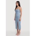 thumbnail image 2 of Women's Sleeveless Zip Back Denim Dress with Side Slit, 2 of 3