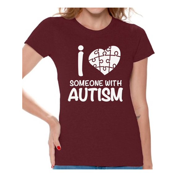 Awkward Styles I Love Someone with Autism Shirt Women's Autism Awareness T-shirt Women Autism Awareness Shirts Women's Autism T Shirt Autism Awareness Gifts for Her Autistic Pride Gifts
