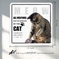 thumbnail image 3 of Cat Meow Metal Tin Sign All Visitors Must Be Approved Plate Decor A House is Not A Home Funny Animal Wall Art Cat Signs for Home Office Cafes Club Pub Sign Gift 12x12 inches, 3 of 7
