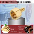 thumbnail image 4 of Uxcell Pack of 5 Brass Hose Barb Fittings 3/8" Hose Barb to 1/2" NPT Female Fittings, 4 of 7