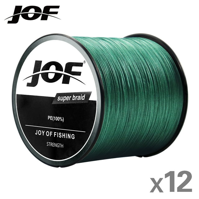 12/8 Strands Braid PE Fishing Line 300M 500M 1000M Strong Abrasion Resistance Multifilament Fishing Line Green Mainline