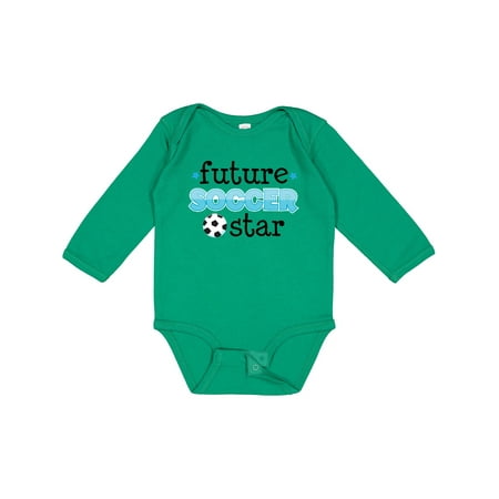 

Inktastic Future Soccer Star Gift Baby Boy Long Sleeve Bodysuit