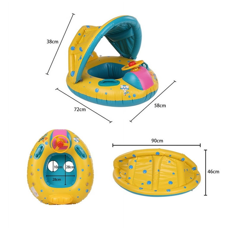 Portable Inflatable Circle Baby Float Seat Kids Swimming Circle with  Sunshade Seat Pool Accessories - Walmart.com