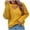 Yellow, variant on IROINNID Womens Sweater Keyhole Neck Pullover Sweater Solid Color Casual Mid-Length Long Sleeve Knit Sweater Coat