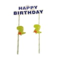 thumbnail image 1 of KAKOWELY Adorno para tarta de feliz cumpleaños con diseño de dinosaurio, bandera desechable para tarta para decoración de fiesta de cumpleaños, 1 of 5