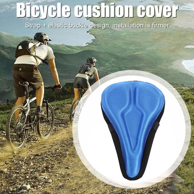Bicicleta Funda de cojín de asiento de bicicleta a prueba de golpes Likrtyny cubierta de sillín de bicicleta de montaña suave ancha cómoda equipo de ciclismo