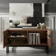 thumbnail image 5 of WAMPAT Modern TV Stand, 2-in-1 Entertainment Center with Storage Cabinets & Metal Base, 53" Brown, Fits TVs Up to 50", 5 of 11