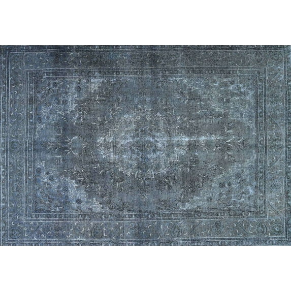 Ahgly Company Indoor Rectangle Traditional Light Slate Gray Persian Area Rugs, 2' x 4'