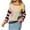Green, variant on Women's Floral Sweater Crewneck Long Sleeve Color Block Knit Pullover Tops Yellow XL