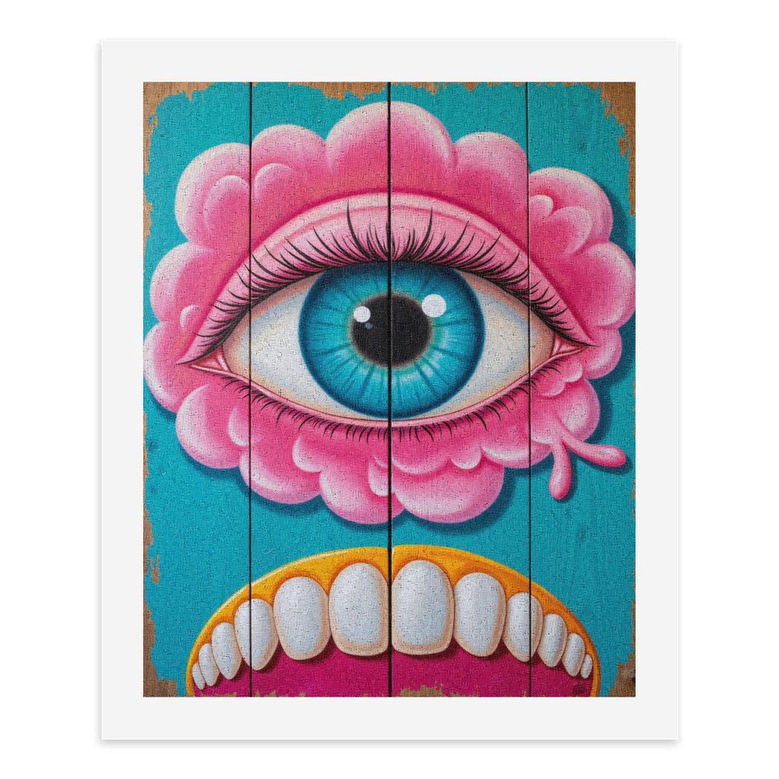 Paint By Numbers Kit for Adults Beginner - DIY Surreal Eye Teal Pink Art Canvas Painting Kits for Adults, Frameless Paint By Number for Adults for Home Wall Decor 16x20 Inch