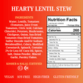 thumbnail image 3 of My Own Meal, Hearty Lentil Stew, Kosher and Halal Certified, Shelf Stable, 10 OZ Pack of 6, 3 of 5