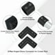 thumbnail image 3 of Conector de Varilla de Cortina de Esquina Uxcell, 2 Pcs Conector de Varilla de Cortina de 90° para Varilla de 3/4", Negro, 3 of 5