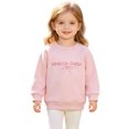 thumbnail image 4 of Xyant Cousin Crew Matching Outfit Kids Newborn Baby Girl Bubble Romper Long Sleeve Toddler Girl Sweatshirt Fall Winter Clothes (Pink,12-18 Months), 4 of 8