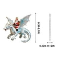 thumbnail image 3 of DAMAI Santa's Dragon Riders Ornament Collection, 2D Acrylic Dragons Hanging Ornaments, Santa Riding Dragon Christmas Tree Ornaments Decorative Hanging, Holiday Décor Collectible Display, 3 of 8