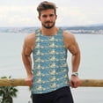 thumbnail image 6 of Picia anchovy Printed Men’s Performance Tank, Men's Workout Tank Top Moisture-Wicking Tank Top Muscle tee, Breathable Workout Shirt-4X-Large, 6 of 7