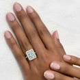 thumbnail image 4 of 3CT Radiant Cut Simulated Diamond Halo Wedding Women's Engagement Ring 14k White Plated 925 Sterling Silver For Her, 4 of 4
