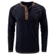 thumbnail image 4 of Camisas de Hombre Camisas de Manga Larga Jersey Con Botón Fondo de Cuello Redondo Top Odeerbi  ODB176019, 4 of 6