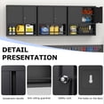thumbnail image 6 of Kitchen Pantry Cabinet with Adjustable Shelves & 2 Doors,Metal Storage Cabinet with Locker for Kitchen,Living Room,Dining Room,Office,Black, 6 of 8