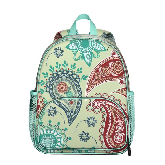 Antique Paisley Backpack - Waterproof Ergonomic School Bag with Breathable Padded Back