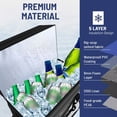 thumbnail image 5 of Large Waterproof Insulated Cooler Backpack, 40 Cans Double Deck Leak Proof Cooler Backpack with Padded Top Handle, Mesh Pocket for Camping BBQ Picnic, Black, 5 of 13