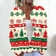 thumbnail image 1 of Cárdigan de punto con estampado navideño para mujer, abrigo con botones, 1 of 5
