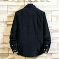 thumbnail image 2 of zbxnLI Men's Corduroy Button down Shirts Collared Long Sleeve Casual Work Shirt Jackets Outerwear, 2 of 3