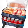 thumbnail image 5 of Platypus Double Layered Insulated Refrigerated Large Capacity Handheld Lunch Bag with Two Compartments - 7.1x11.4x16.1 Inches, 5 of 6
