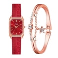 thumbnail image 2 of Montre Mode Femme Horloge Bracelet en Cuir Décontractée Robe Poignet Cristal, 2 of 8