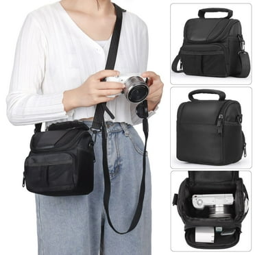 Luxtrada Camera Protective Bag Shoulder Pouch Zipper Case for Nikon Canon Sony Rebel DSLR