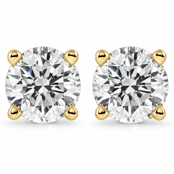 Pompeii 1 CT. T.W. Natural White Diamond Studs 14K White or Yellow Gold (G/H,I2-I3)