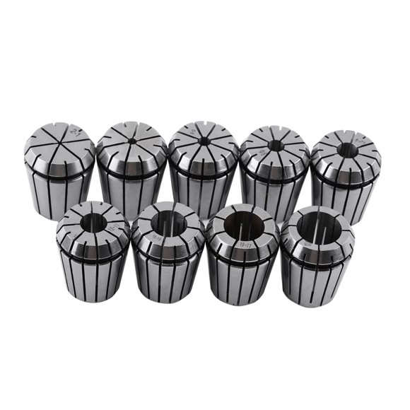 9pcs Spring Collet Set, Stable Performance Milling Lathe Tool with Label for Work Holding Engraving Machine