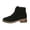 A-Black, variant on Women’s Combat Boots Lace up Low Calf Boots Low Heel Chunky Platform Lug Sole Boots Black 6.5(38)
