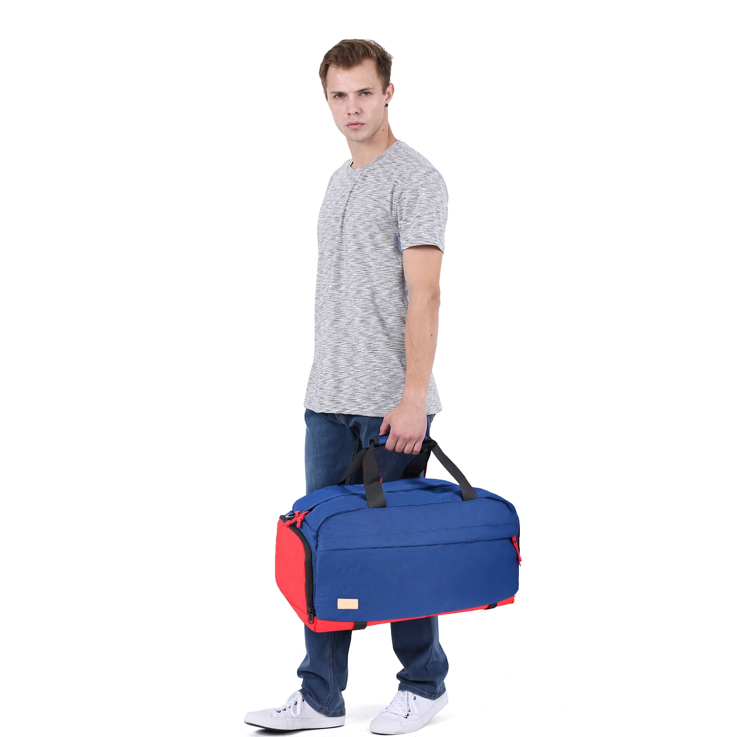 Mosiso Waterproof Sports Duffle Bag Gym Bag Travel Duffel with Adjustable Strap for Sports , Gym ,Vacation , Shopping and Travel
