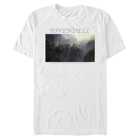 Men's The Lord of the Rings Fellowship of the Ring Rivendell  Graphic Tee White X Large