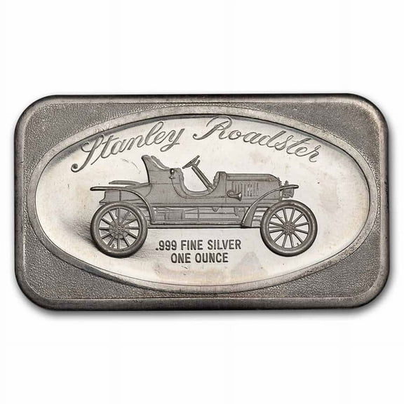 1 oz Silver Art Bar - Vintage Cars (Random Motif)