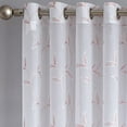 thumbnail image 4 of Warm Home Designs Pair of Standard Length 54" x 84" Sheer White Curtains with Blush Pink Leaf Embroidery. M Blush 84, 4 of 5
