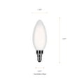 thumbnail image 4 of Better Homes & Gardens B10 Vintage LED Light Bulb, 40 watts Soft White Porcelain, E12, Dim, 4 Pack, 4 of 10