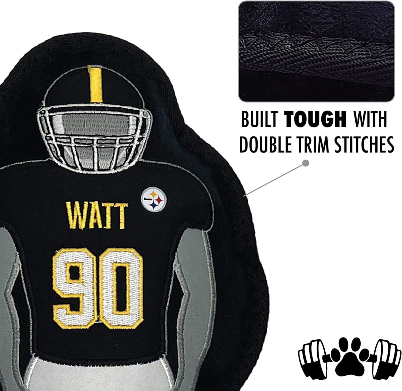 NFLPA Tj Watt Athletes Player Pet Dog Toy Premium Quality with Built-in Squeaker