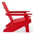 thumbnail image 3 of WestinTrends Riviera Outdoor HDPE Modern Adirondack Chair with Cup Holder, Red, 3 of 9