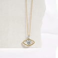 thumbnail image 3 of Lab Diamond Dangling Pendant Necklace For Women | 3 Carat IGI Certified Heart Shape | Evil Eye Charm Lab Diamond Pendant In 14K Yellow Gold | FG-VS1-VS2 Quality | Friendly Diamonds, 3 of 6