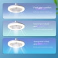 thumbnail image 2 of Cateissary Luces de techo LED de velocidad del viento brillantes y suaves de plástico para luces de ventilador de dormitorio y sala de estar Iluminación y accesorios, 2 of 6