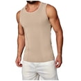 thumbnail image 2 of pstuiky Camisetas sin mangas para hombre, Camiseta deportiva ajustada de color liso para hombre, moderna, para tiempo libre y fitness Camisas de hombre xxl, 2 of 3
