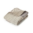 thumbnail image 2 of Donna Sharp Smoky Cobblestone Ragged Pieced Cotton Neutral Decorative Throw, 2 of 7