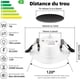 thumbnail image 2 of Foco Empotrable Led Extra Plano 7W 700lm Oso de Fresa Focos Empotrables Lámpara LED Plafón Interior Redondo Aluminio Metal para Baño Salón 6000K 230V Blanco Neutro Juego de 6, 2 of 5