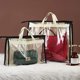 thumbnail image 4 of Bolsa para polvo transpirable, bolsa sellada para armario, bolsa de almacenamiento protectora, bolsa para colgar transparente, bolsa de almacenamiento sellada, mediana, color beige Rojo Verde, 4 of 5