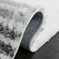thumbnail image 5 of SAFAVIEH Berber Sera Abstract Shag Area Rug, 7' x 7' Round, Ivory/Grey, 5 of 8