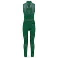 thumbnail image 3 of iixpin Full Body Jumpsuit for Girls Long Sleeves Biketards Tumbling Dance Leotard Skating Romper Bodysuit Green 8, 3 of 6