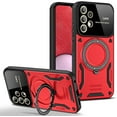 thumbnail image 7 of Case for Samsung Galaxy A13 4G with Magnetic Attraction 360° Ring Stand Cover for Samsung Galaxy A13 4G with Screen Camera Protector Hard PC TPU Case Purple, 7 of 7