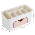 thumbnail image 4 of Multifunctional Desk Desktop Organizer Drawer Stationery Holder Makeup Storage Box Home Pink, 4 of 4