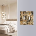 thumbnail image 5 of Dailycode Light Switch Plate Covers 2 Gang Wall Plate Plastics Outlet Covers for Kitchen Home Office Decor Cute Bears in Flower Sea, 5 of 8